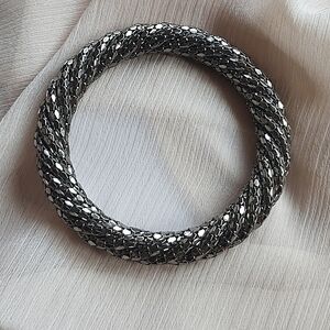 Dark Grey Metallic Bangle Bracelet